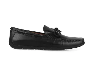Duchesne Ribboned Driving Shoe - Black