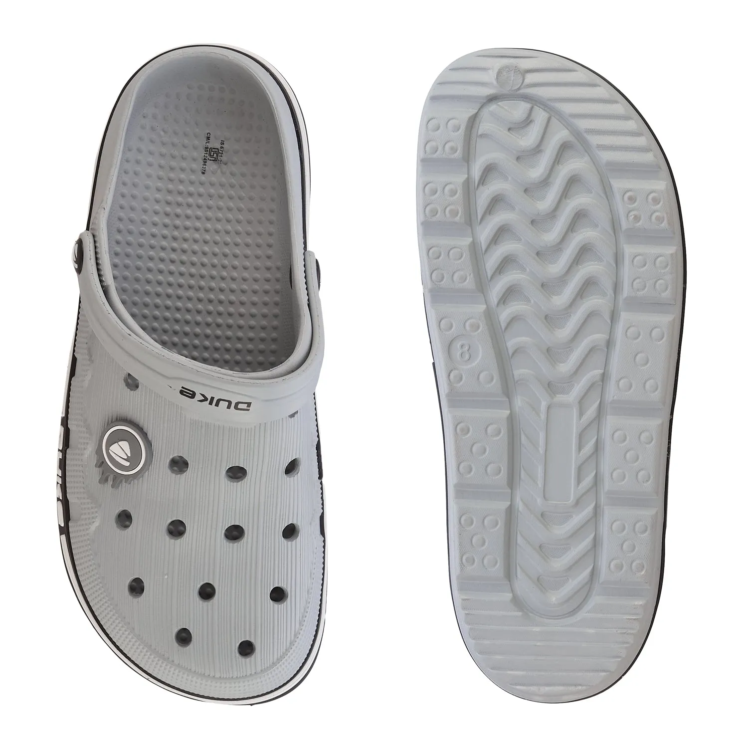 Duke Men Brand Logo Textured Clogs  (FWC6239)