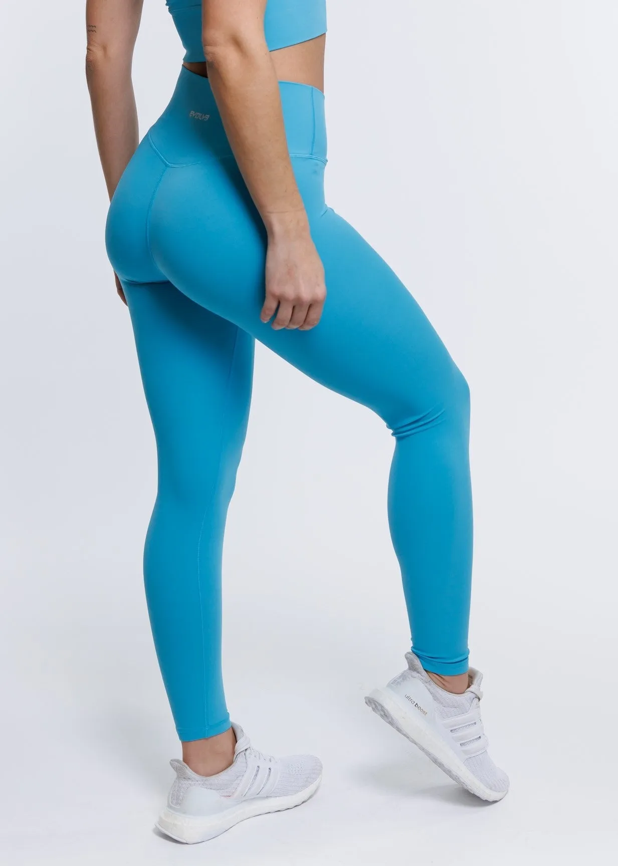 Elevate Cross Leggings - Turquoise