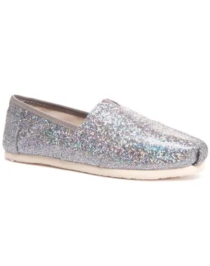 Espadrille argent brillante