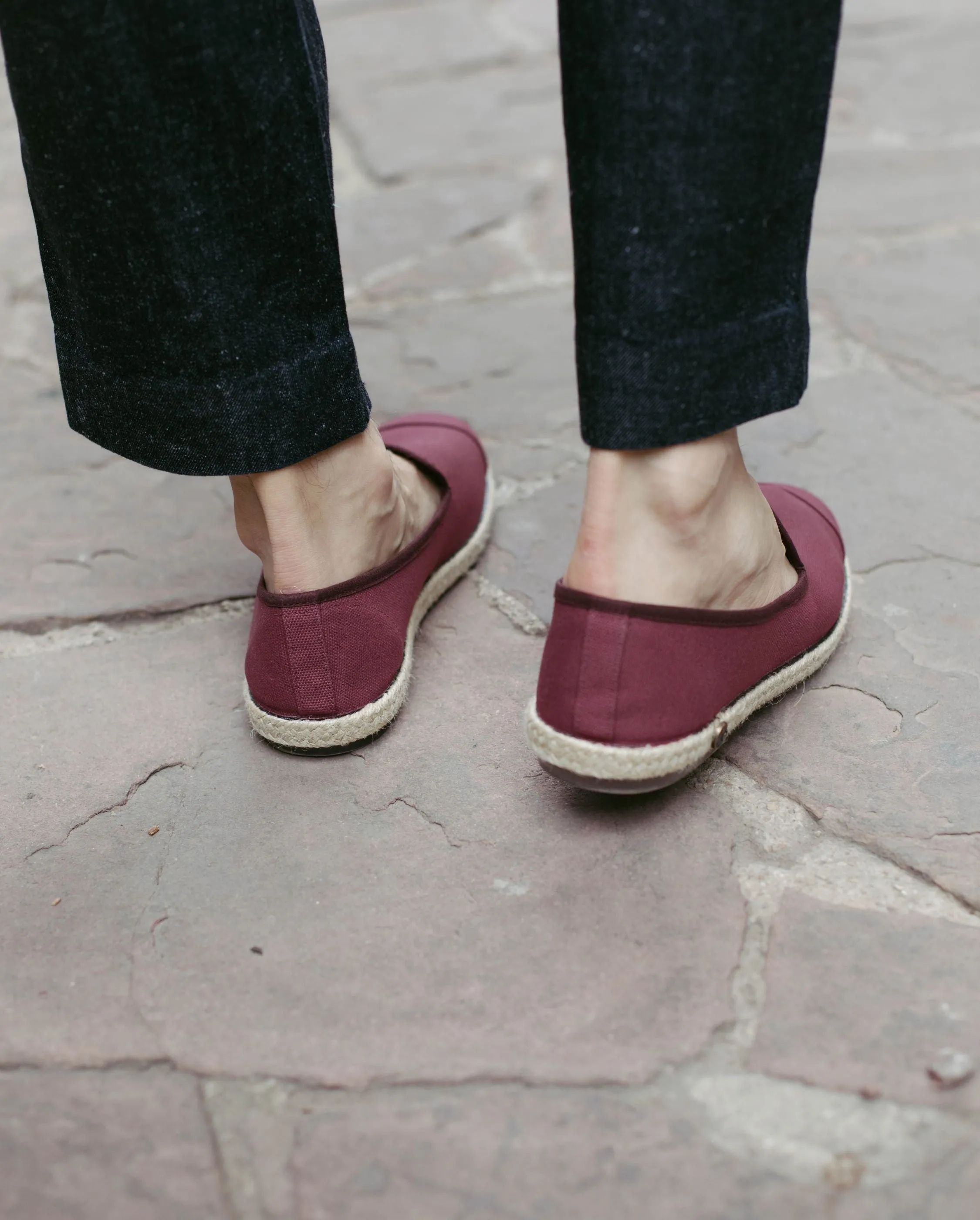 Espadrille homme PET recyclé, rouge bordeaux