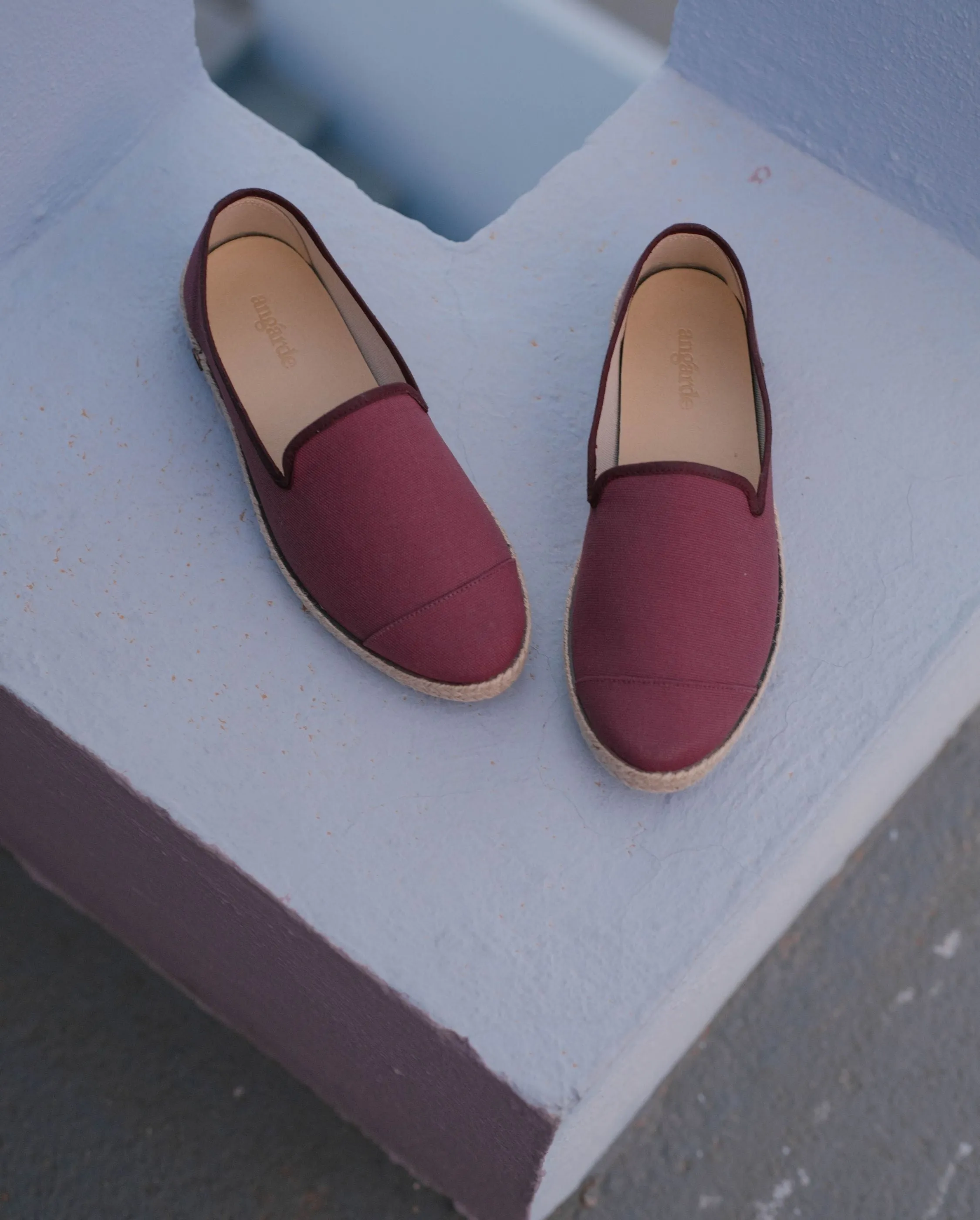 Espadrille homme PET recyclé, rouge bordeaux