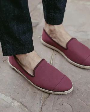 Espadrille homme PET recyclé, rouge bordeaux