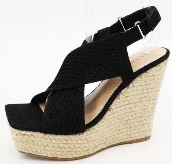 Espadrille Platform Wedge High Heel Dressy Sandal