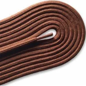 Fashion Casual/Athletic Round 3/16" Laces Custom Length with Tip - Cognac (1 Pair Pack) Shoelaces