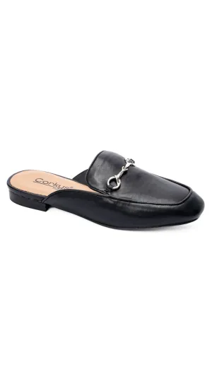 FINAL SALE: Black Charmer Mules by Corky's