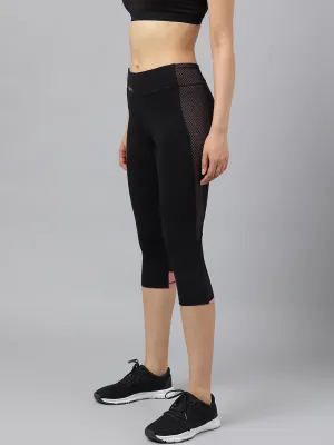 Fitkin colorblock capri with mesh detail