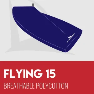 Flying 15 Boat Cover - Boom Up - Breathable Polycotton