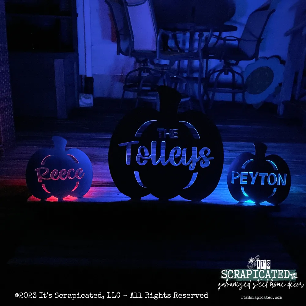 Free Standing Personalized Pumpkin