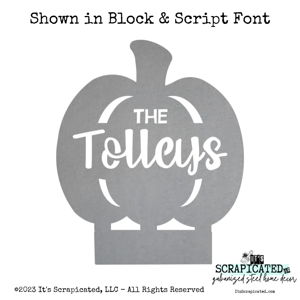 Free Standing Personalized Pumpkin