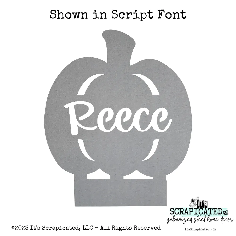 Free Standing Personalized Pumpkin