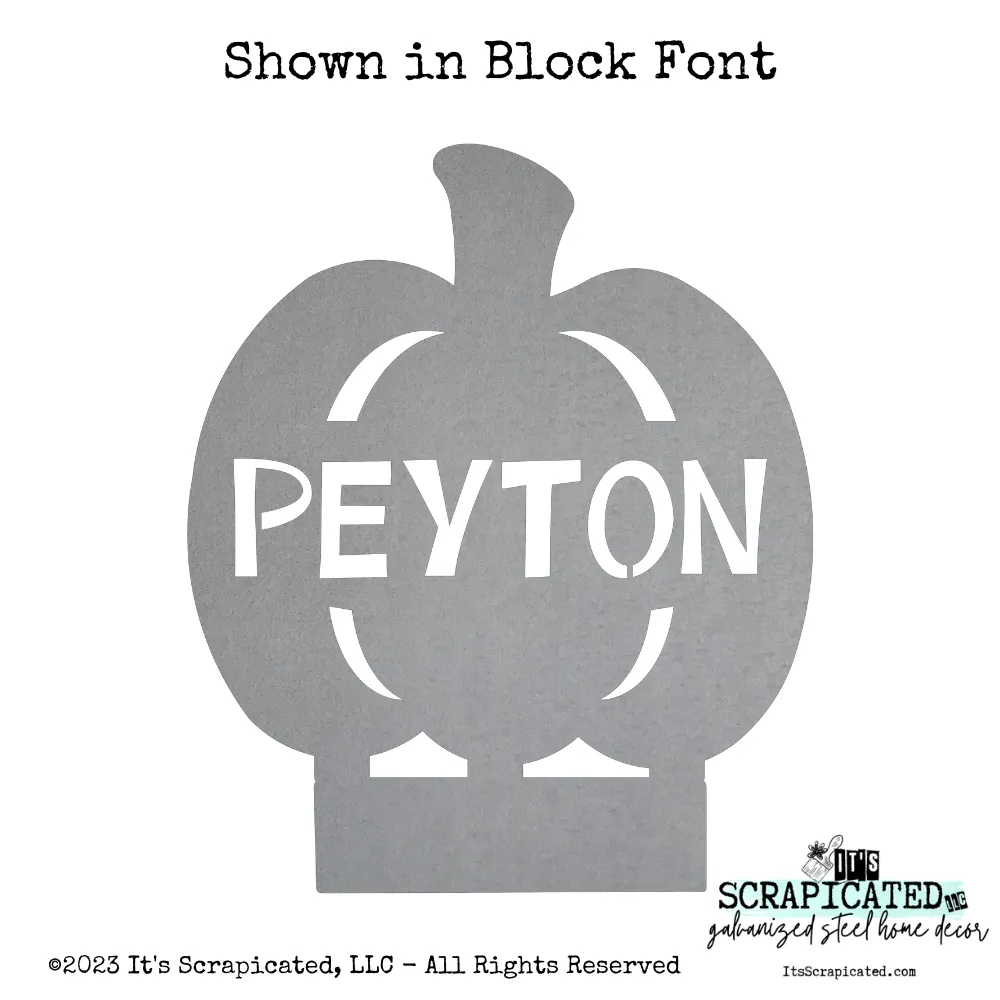 Free Standing Personalized Pumpkin