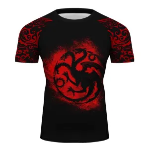 Game of Thrones House Targaryen Short Sleeve Dry-Fit Trainning Shirt