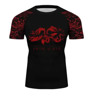 Game of Thrones House Targaryen Short Sleeve MMA BJJ Fitness Running Cycling Use Tee