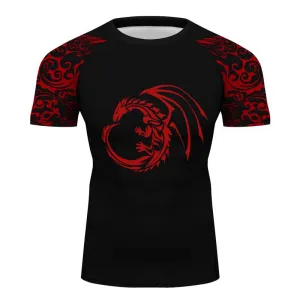 Game of Thrones House Targaryen Short Sleeve Rash Guard Compression T Shirt