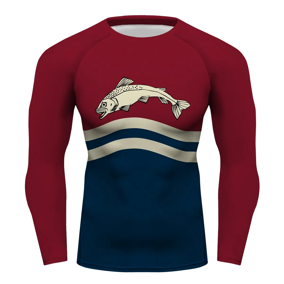 Game of Thrones House Tully Longsleeve Compression Shirt - BJJ, MMA, Muay Thai