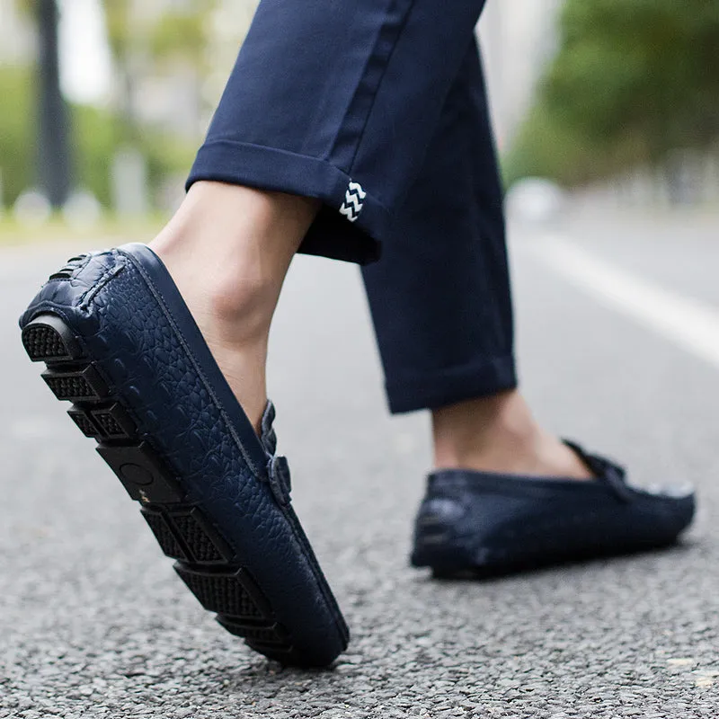 genuine Leather Casual Boat Shoes Men