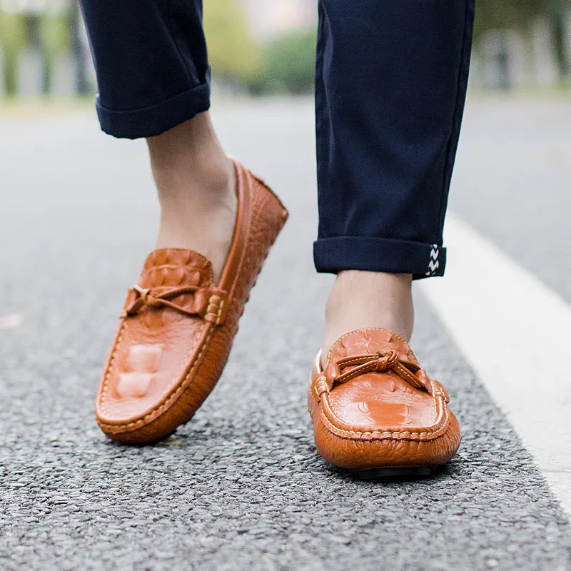 genuine Leather Casual Boat Shoes Men