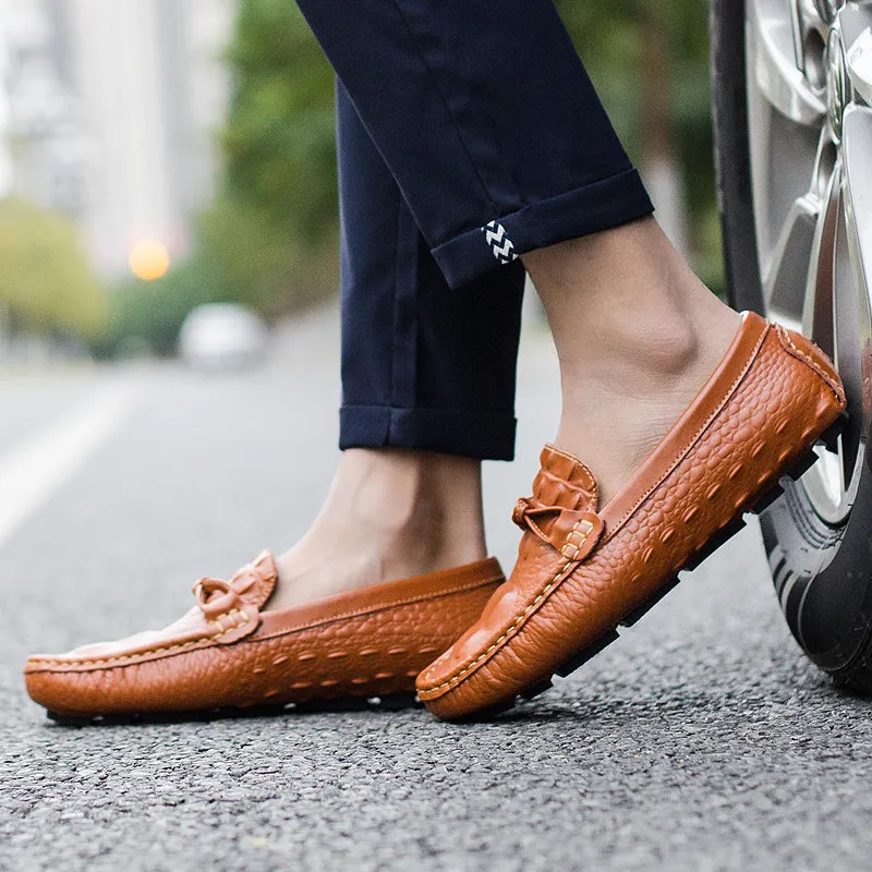 genuine Leather Casual Boat Shoes Men