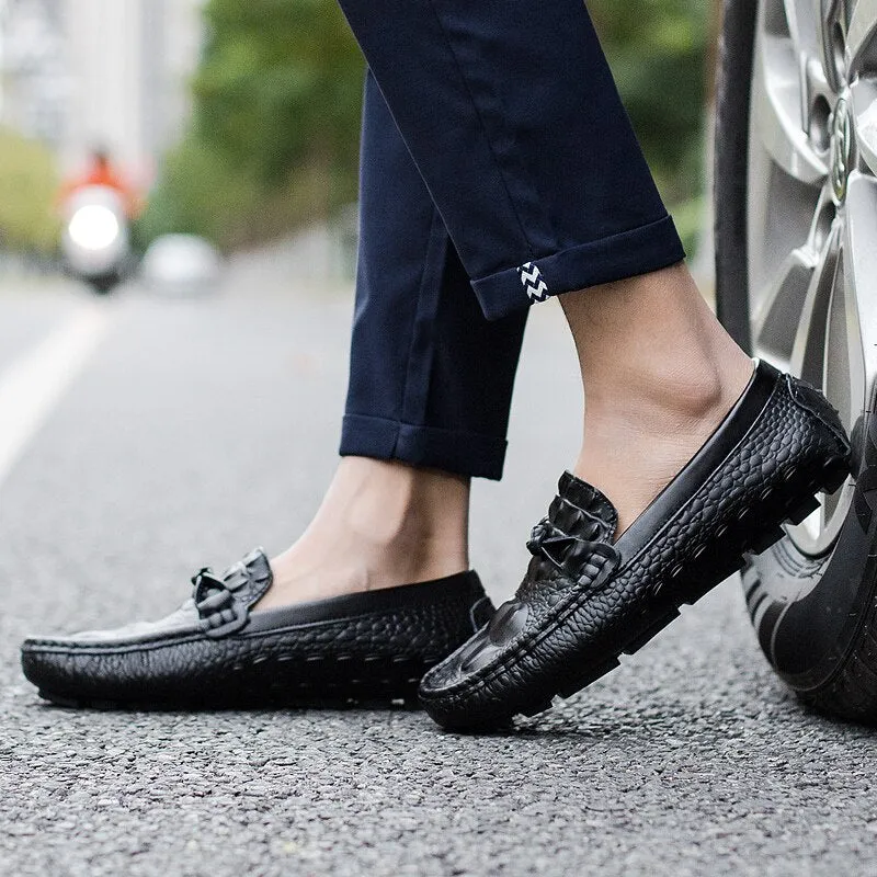 genuine Leather Casual Boat Shoes Men