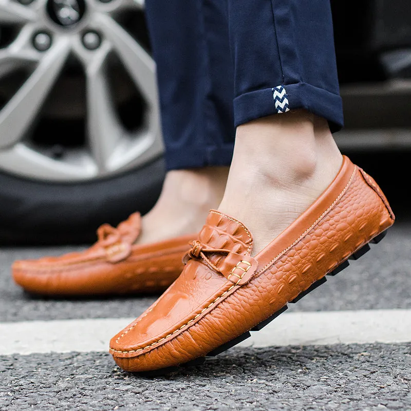 genuine Leather Casual Boat Shoes Men