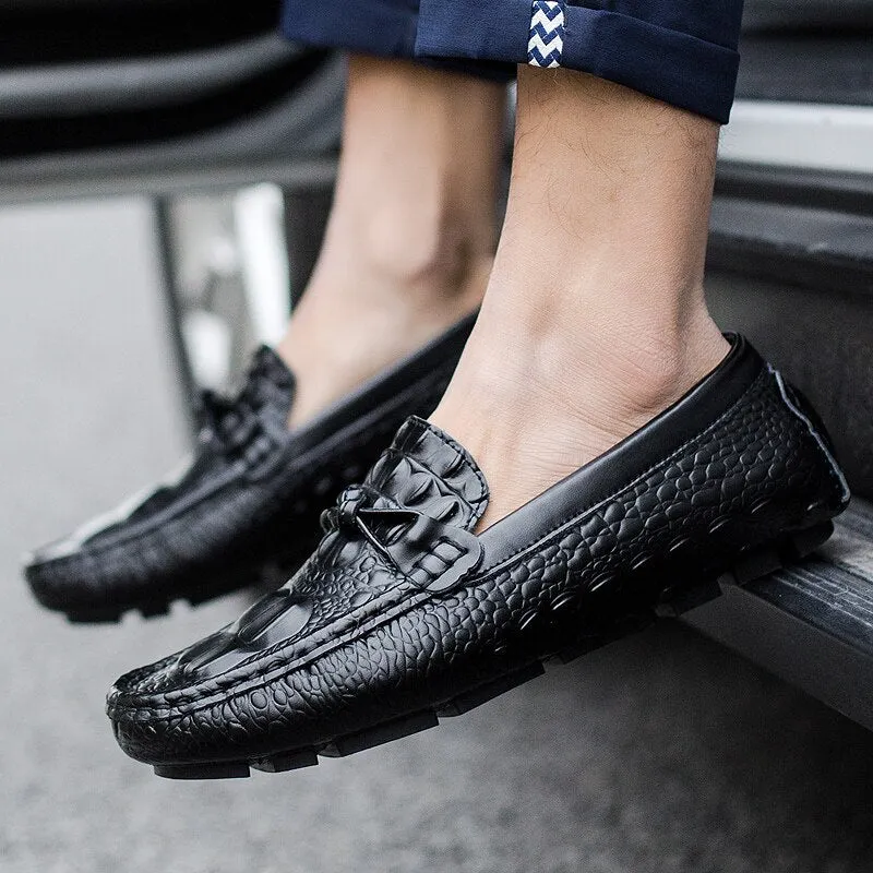 genuine Leather Casual Boat Shoes Men