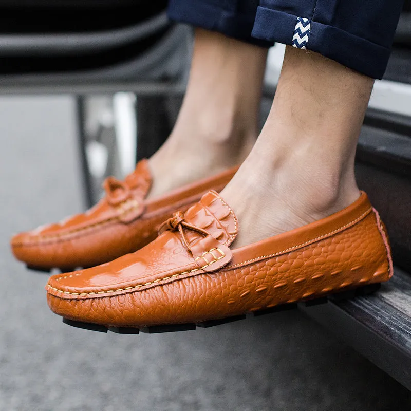 genuine Leather Casual Boat Shoes Men