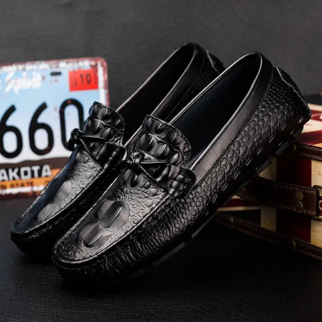genuine Leather Casual Boat Shoes Men