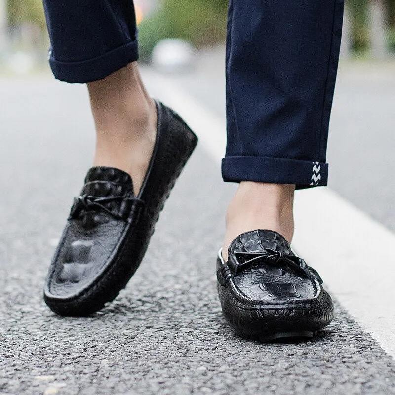 genuine Leather Casual Boat Shoes Men