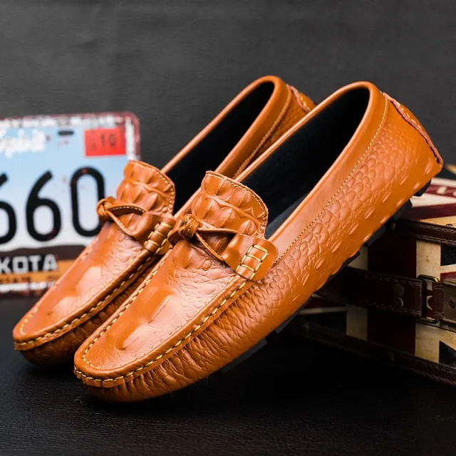 genuine Leather Casual Boat Shoes Men