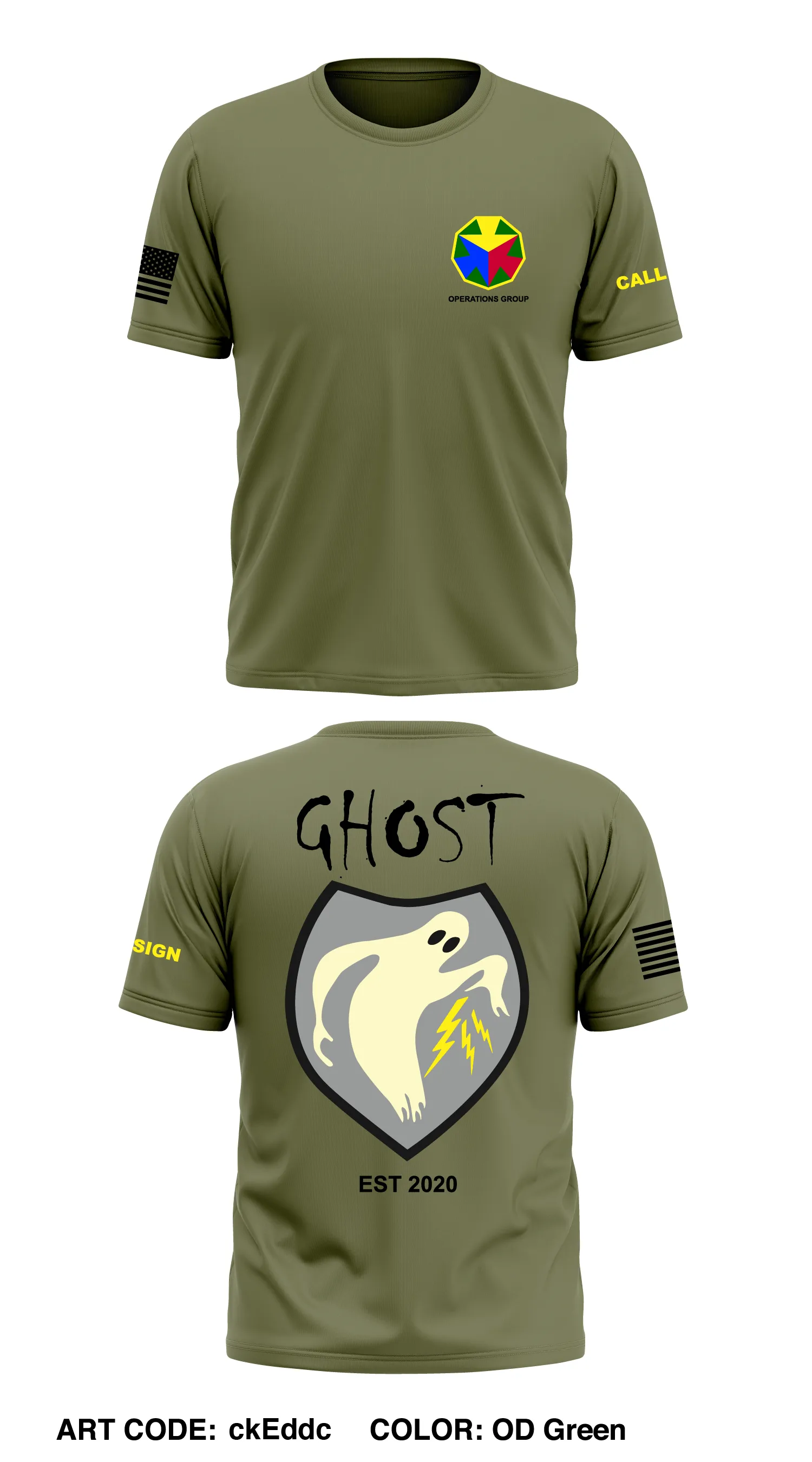 Ghost Team, Operations Group, NTC Store 1 Core Men's SS Performance Tee - ckEddc