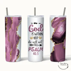 God Is Within Her 20 oz. Skinny Tumbler
