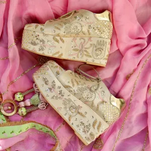 Gold Bridal Sneaker Platform Wedges - Customized Wedding Sneakers