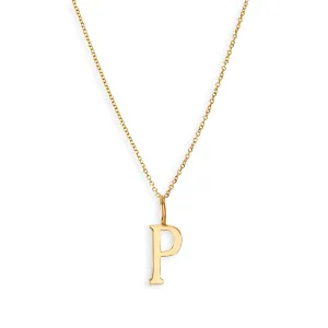 Gold Initial Charm Necklace
