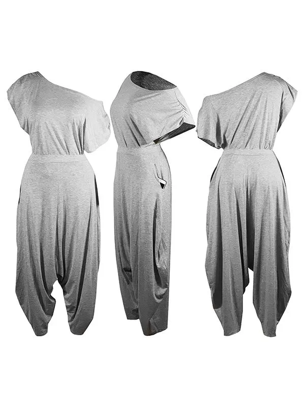Gorgeousladie Boat-Neck Tee & Slouchy Pants Set