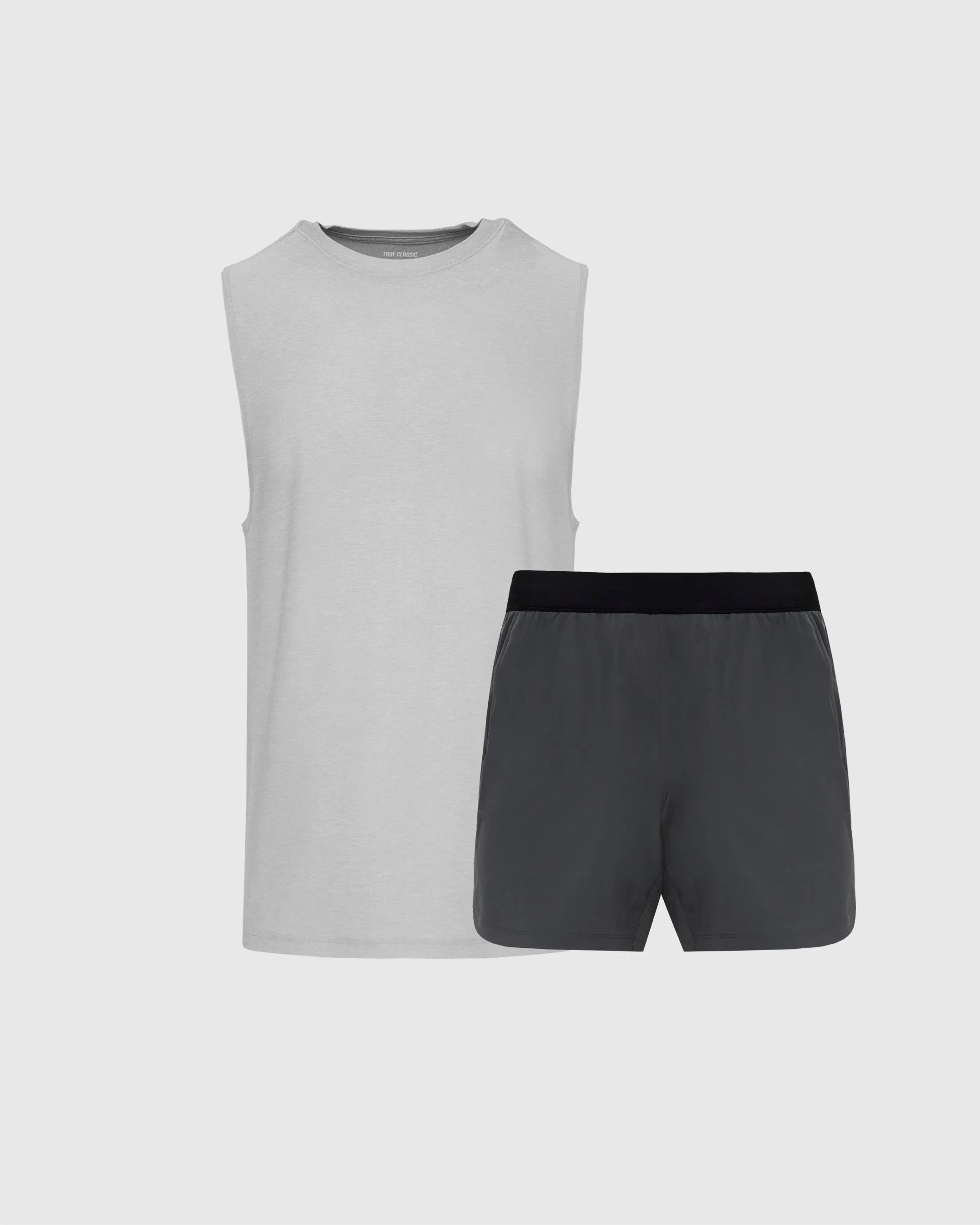 Gray Active Muscle Tee and Training Short 2-Pack