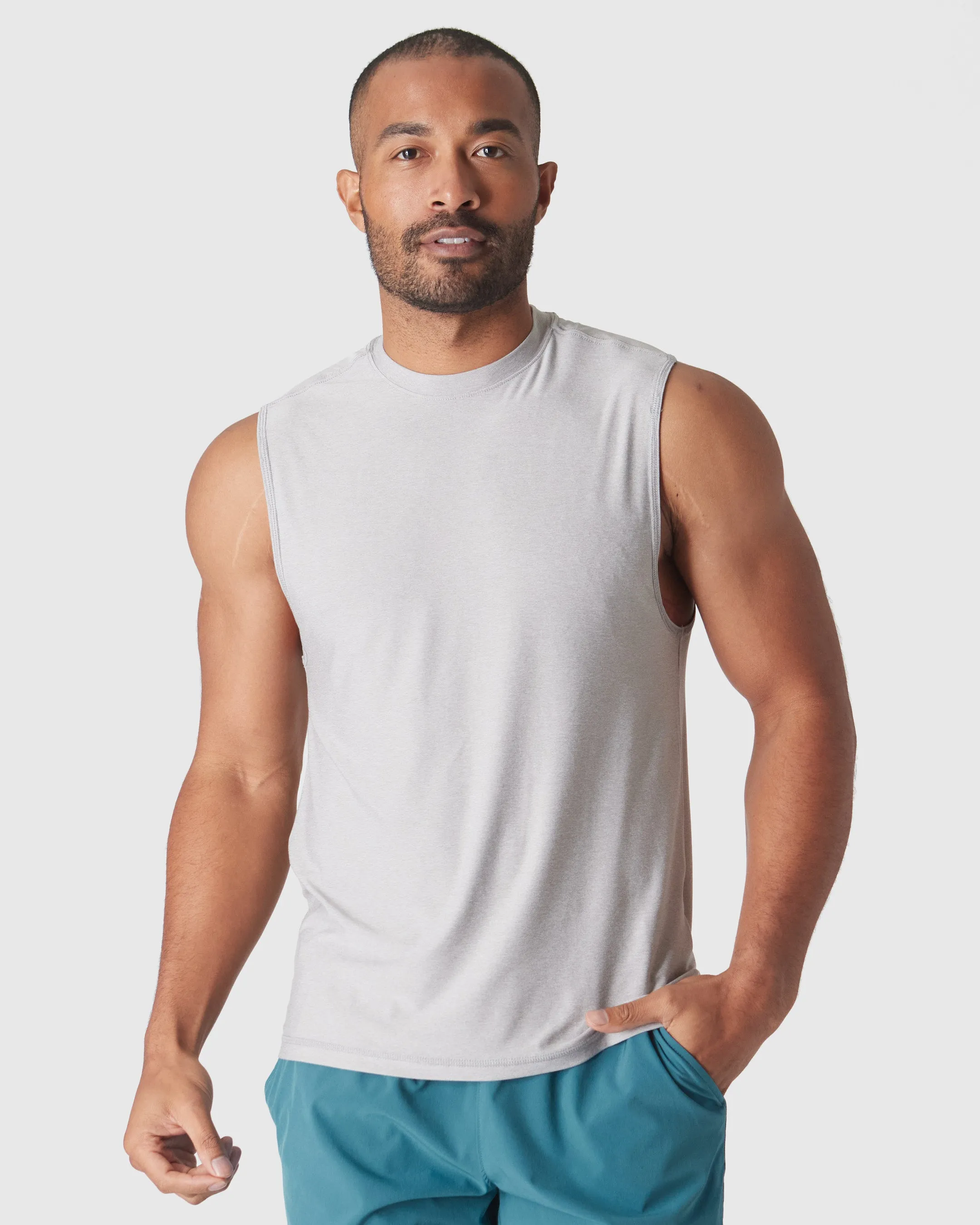 Gray Active Muscle Tee and Training Short 2-Pack