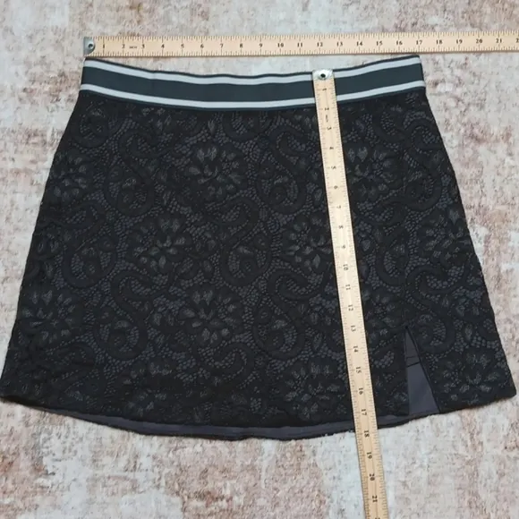 Greyson Lynx Lace Grey Tennis Skirt Athletic Skort Womens Sz XL