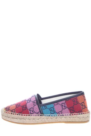 Gucci Multicolor Rainbow GG Espadrille SZ 37.5