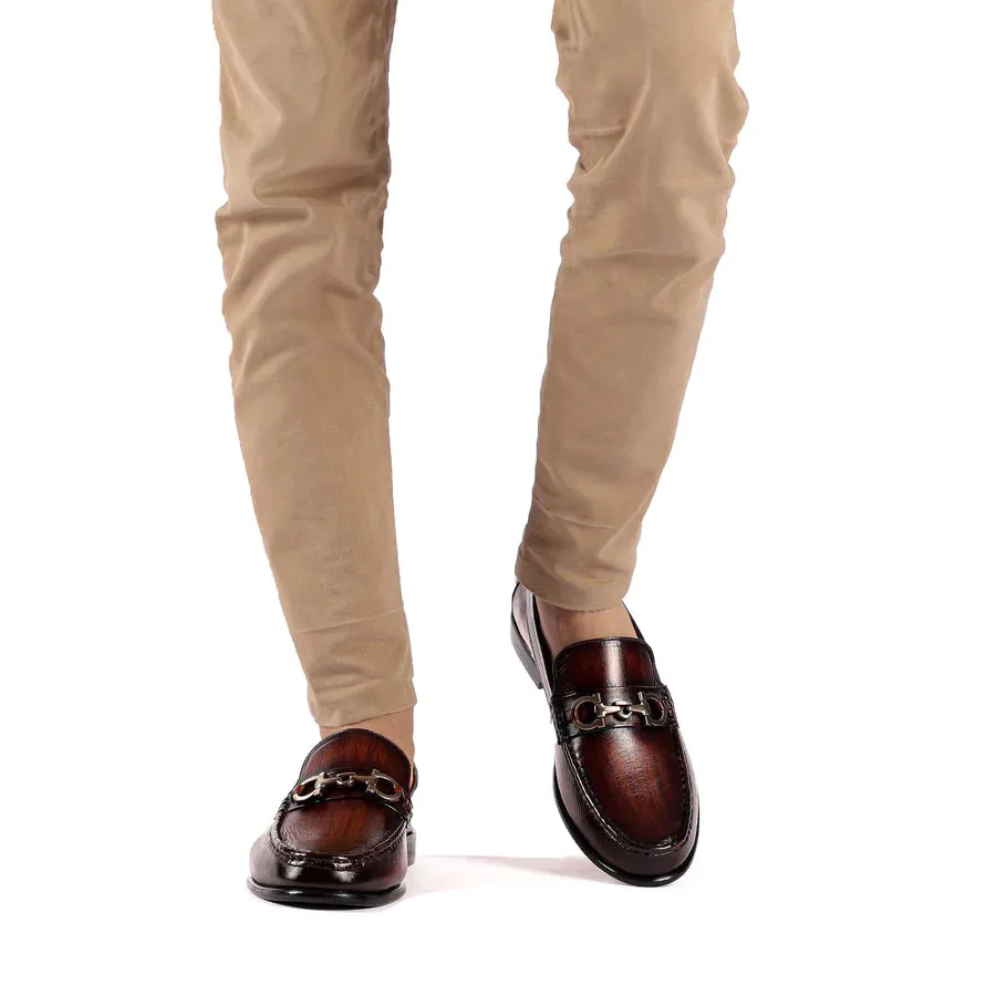 Handmade Brown Leather Driving Shoes for Men