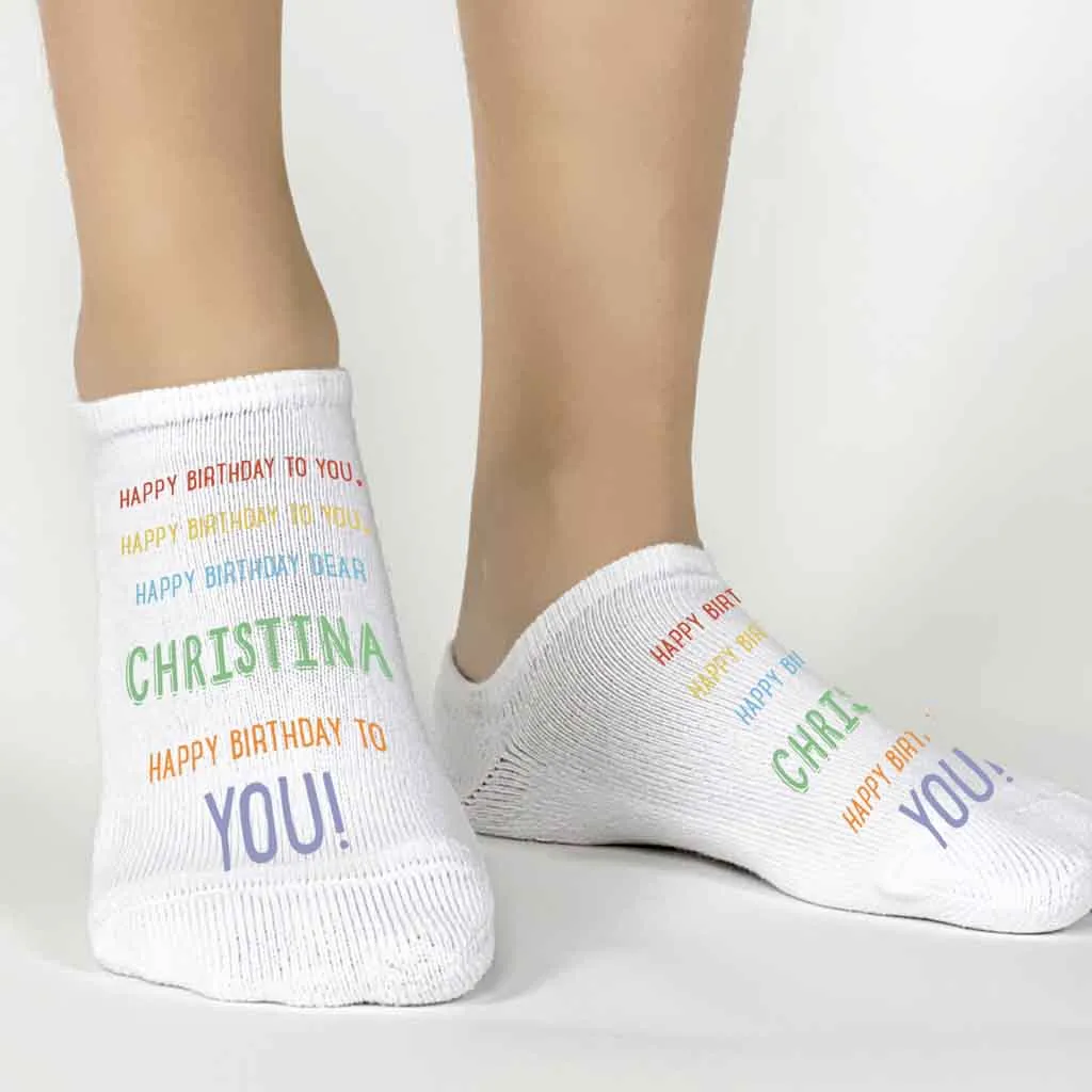 Happy Birthday To You Personalized Socks With A Name
