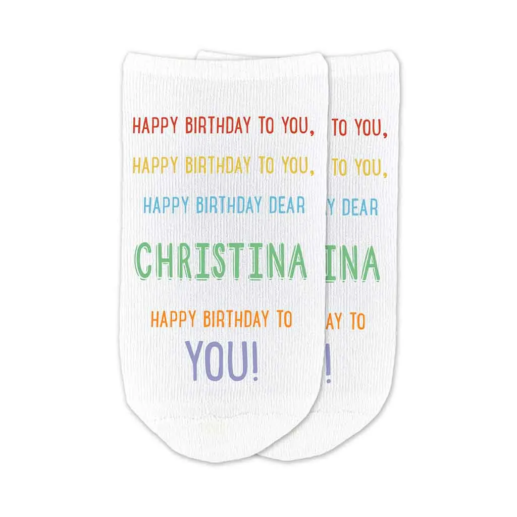 Happy Birthday To You Personalized Socks With A Name