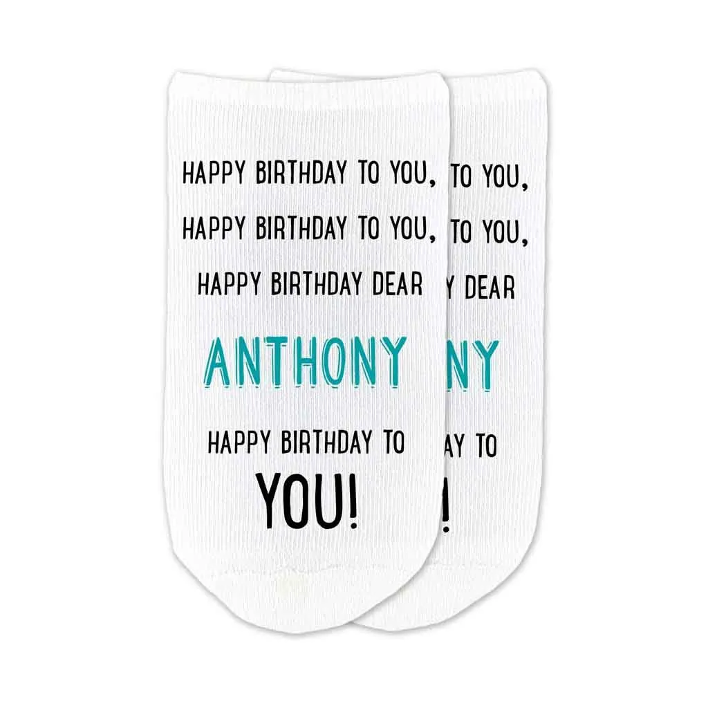 Happy Birthday To You Personalized Socks With A Name