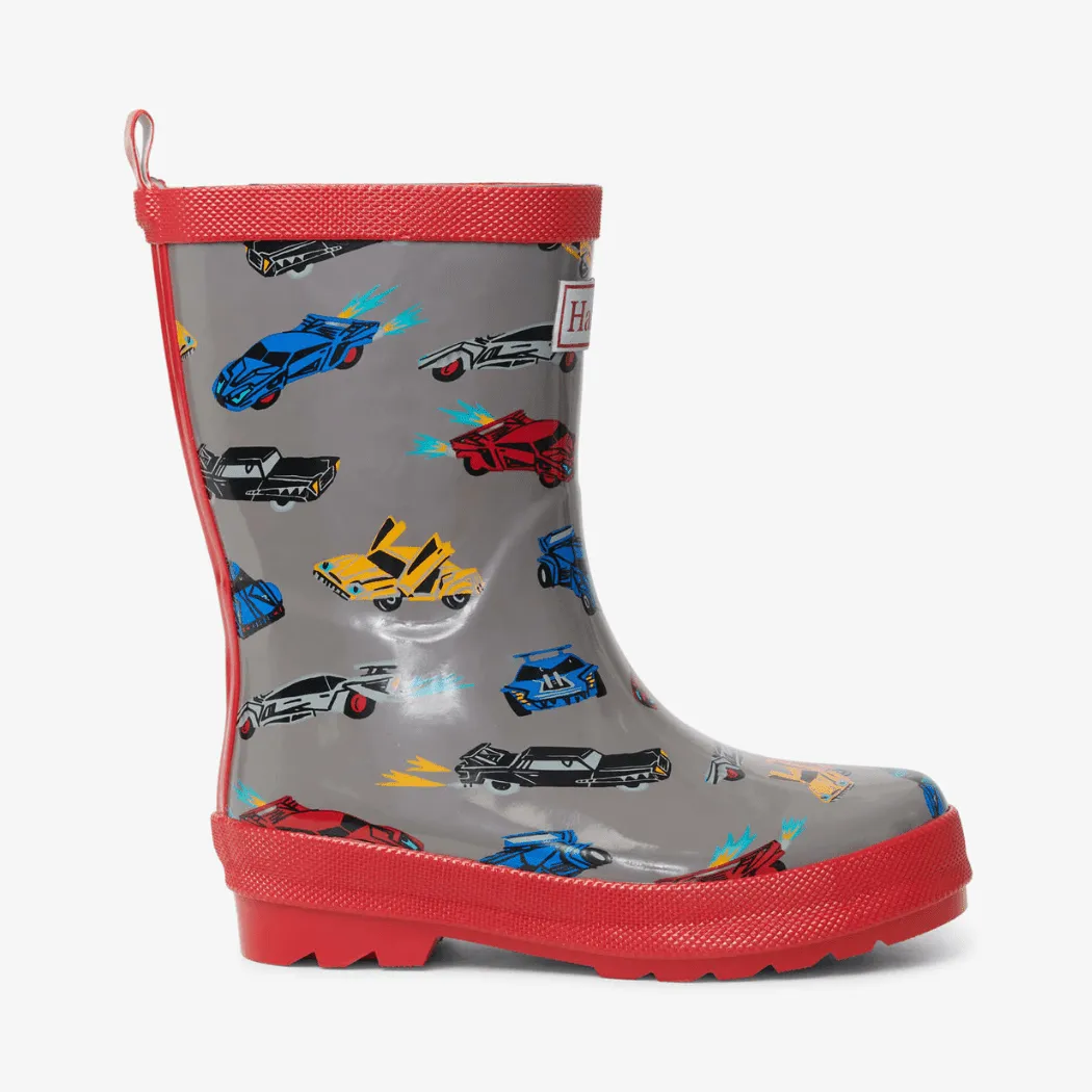 HATLEY Shiny Kids Rain Boots | Cars size 12