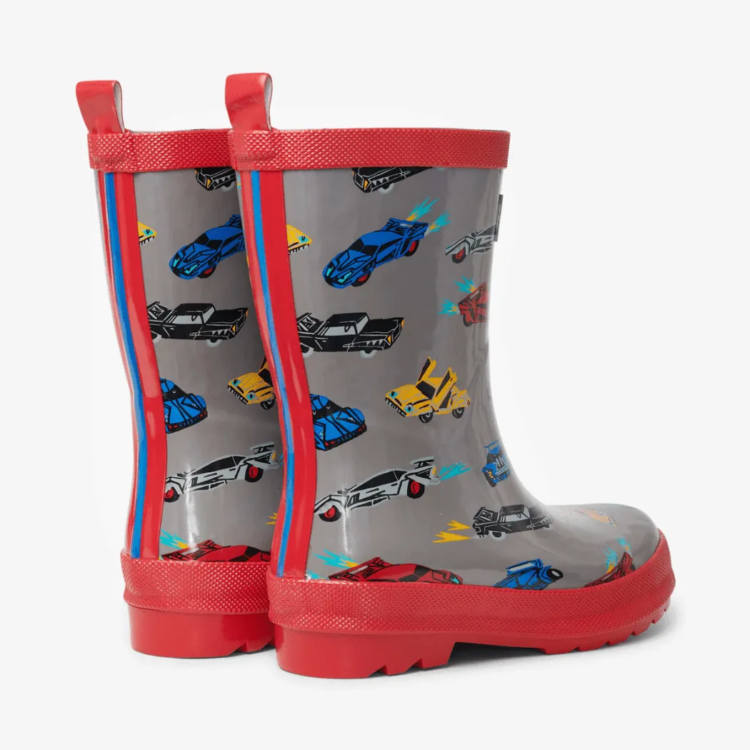 HATLEY Shiny Kids Rain Boots | Cars size 12