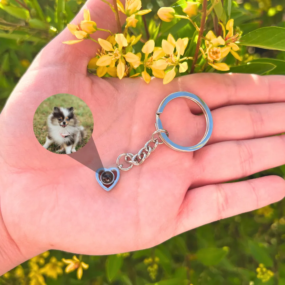Heart Projection Keychain