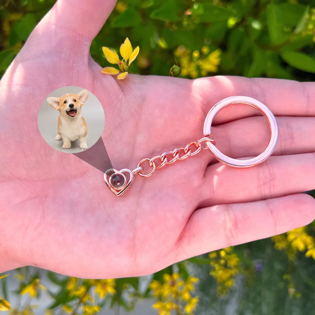 Heart Projection Keychain