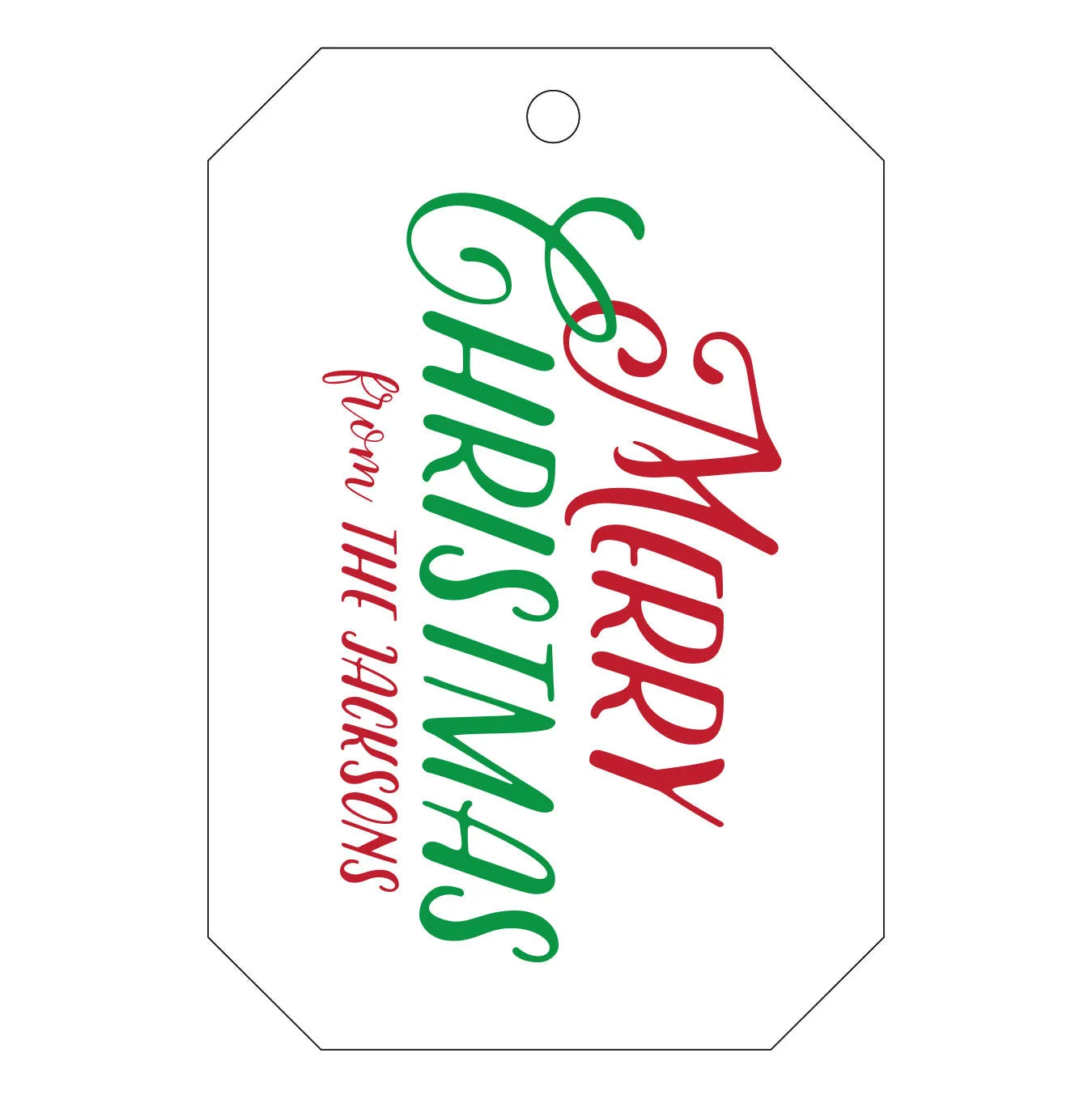 Holiday Letterpress Gift Tag - T32