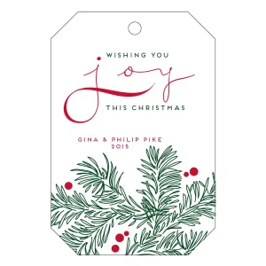 Holiday Letterpress Gift Tag - T34