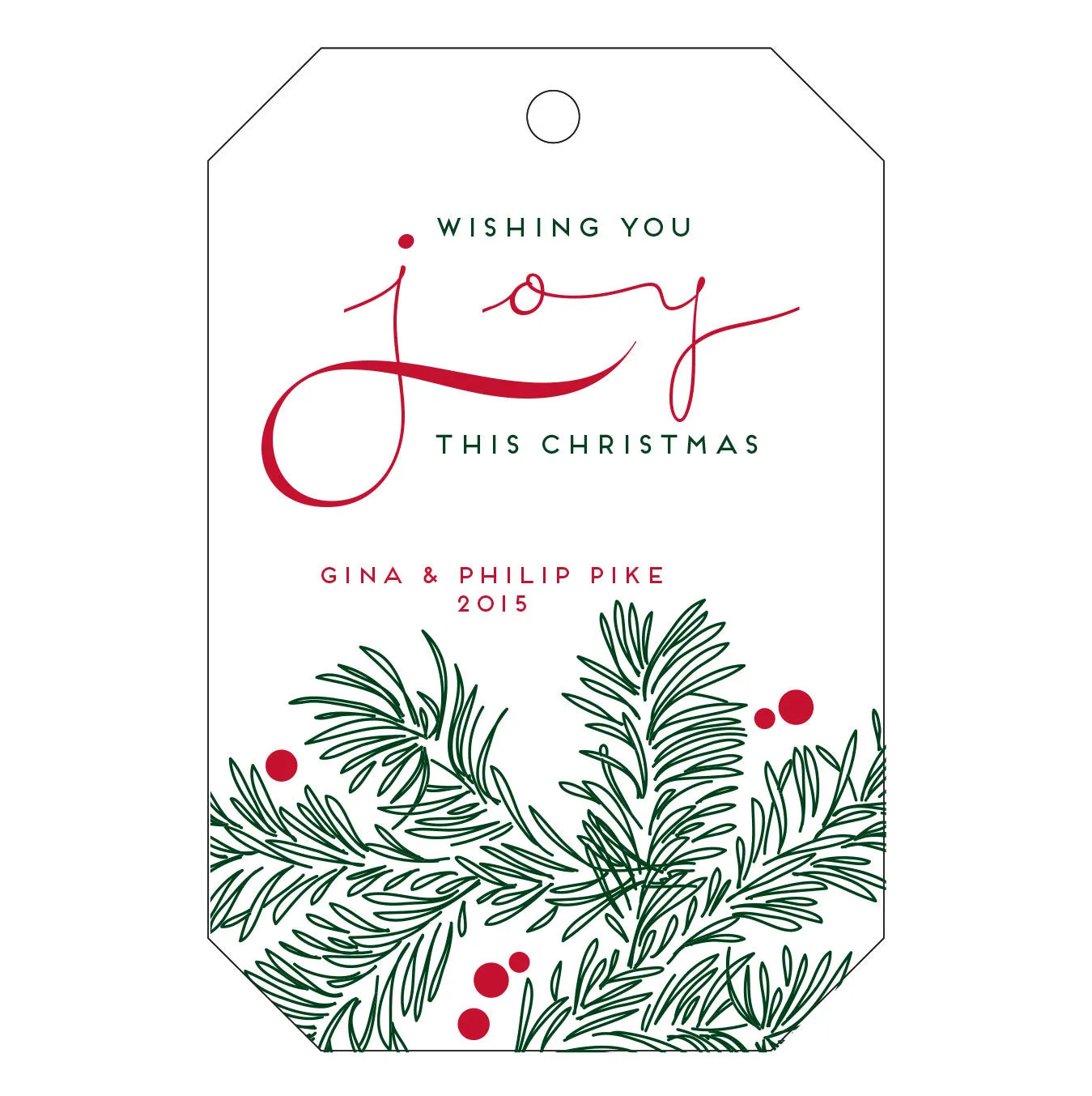 Holiday Letterpress Gift Tag - T34